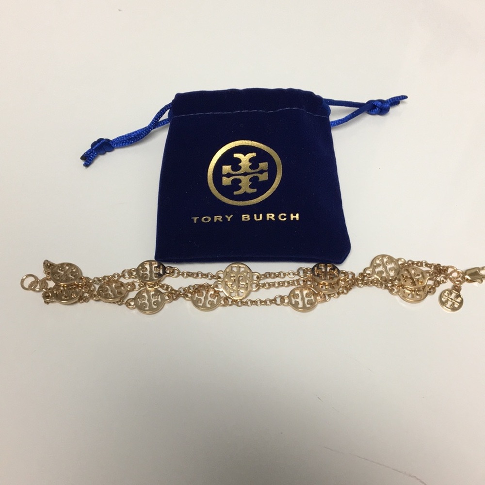 💐NWOT TORY BURCH MULTI STRAND LOGO BRACELET💐 - Picture 4 of 5
